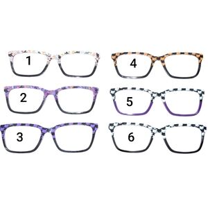 Cat Fall Checkered Magnetic Toppers for the Larkin Pair Eyewear Black Purple